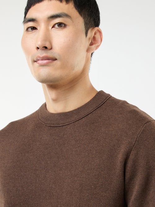 Pull col rond uni - Kiabi