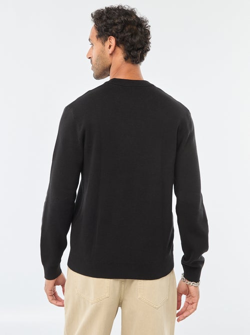 Pull col rond uni - Kiabi