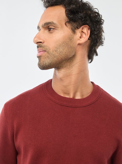 Pull col rond uni - Kiabi