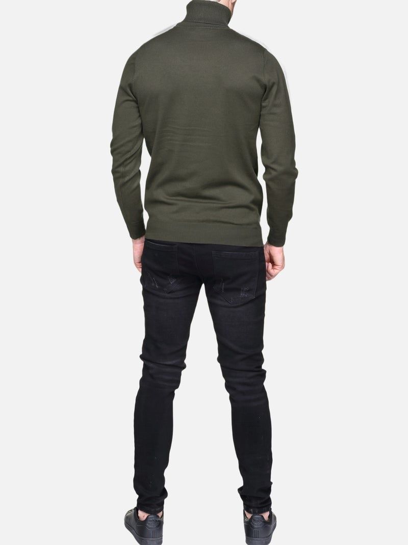 Pull col roulé - Frilivin Kaki - Kiabi