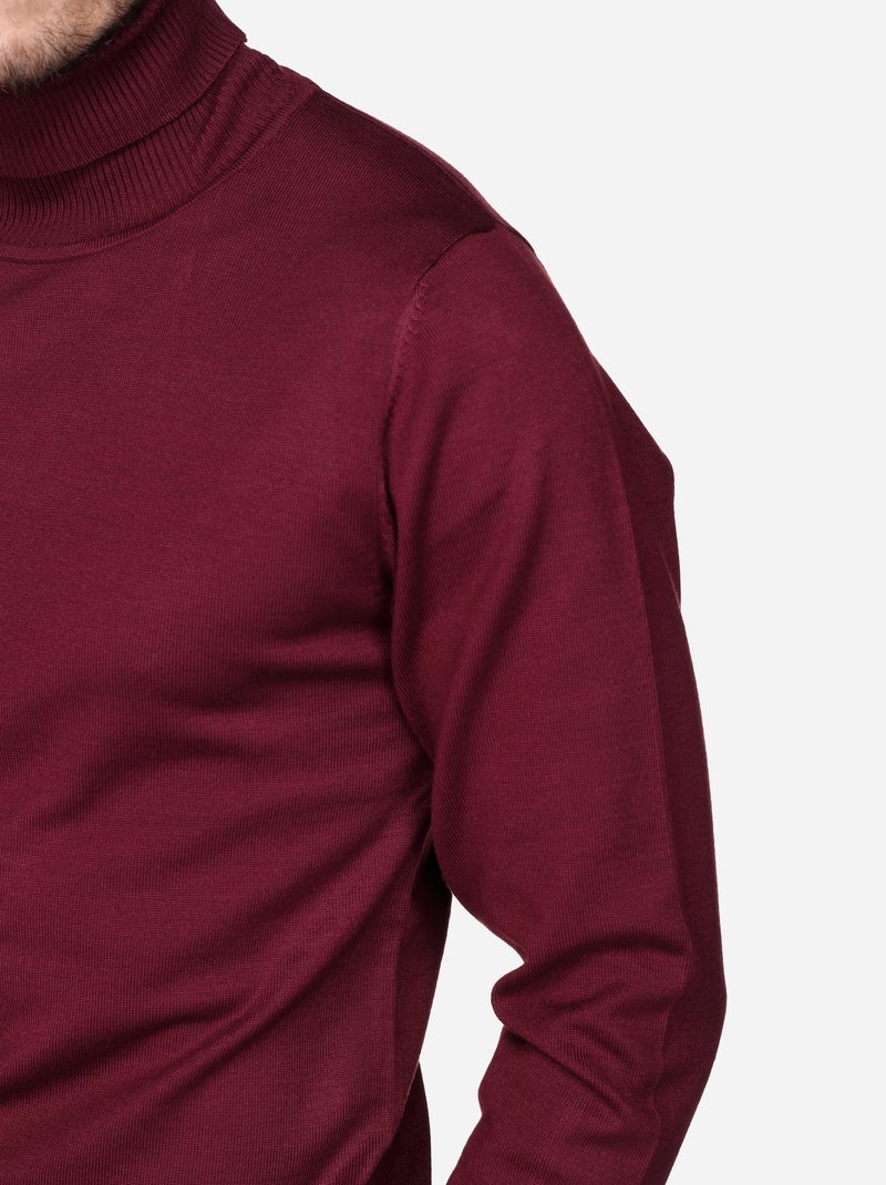 Pull col roulé - Frilivin Rouge - Kiabi