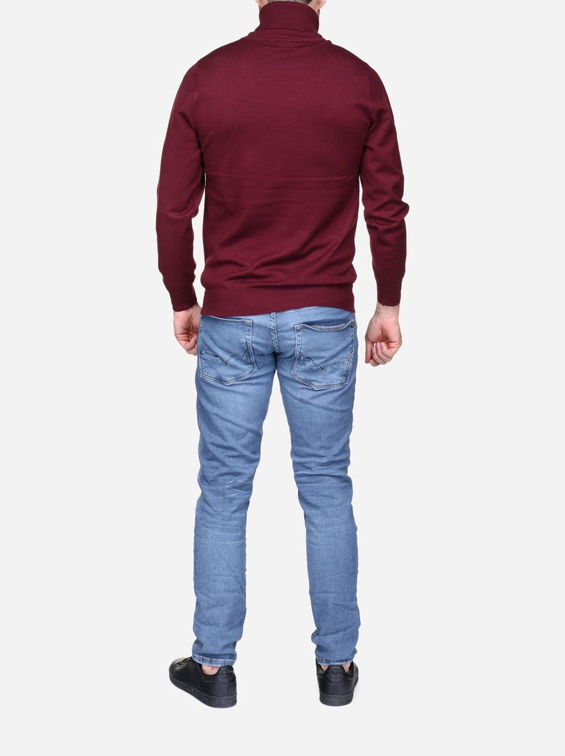 Pull col roulé - Frilivin Rouge - Kiabi