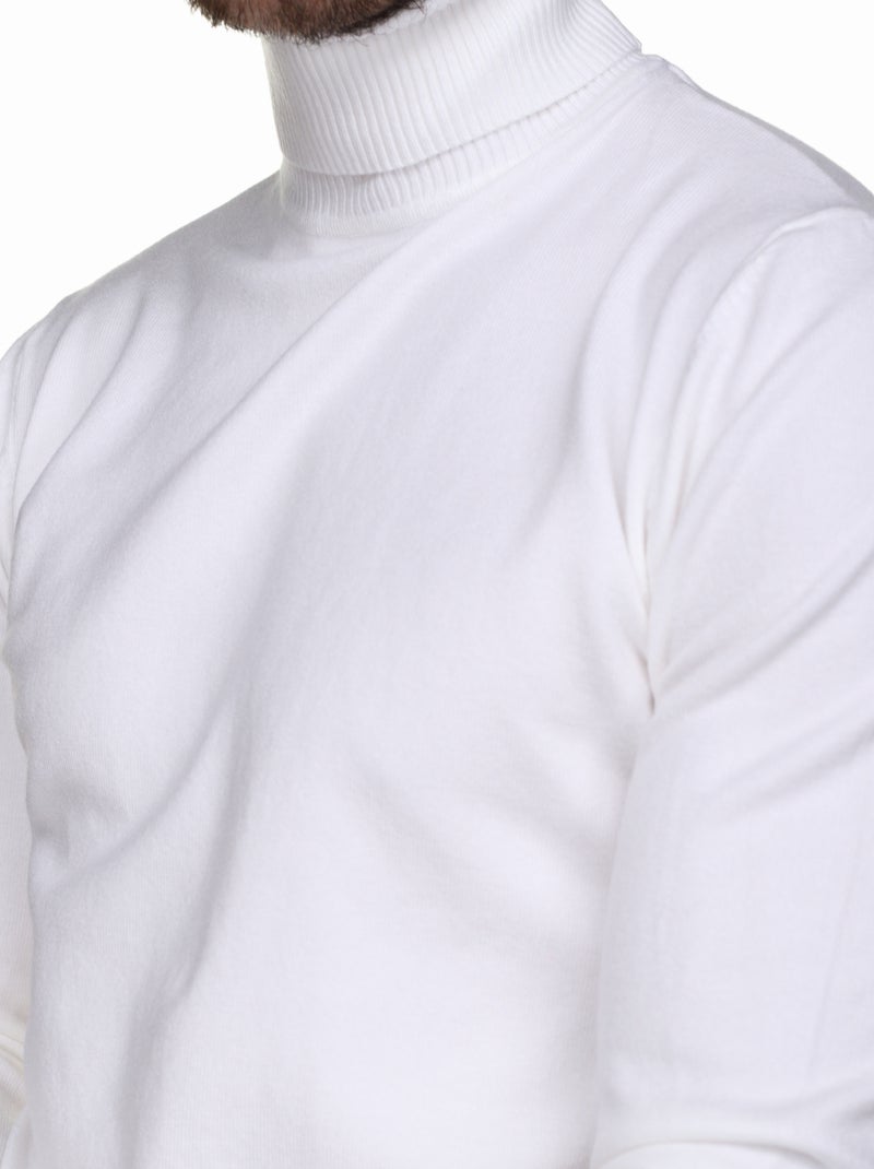 Pull col roulé - Kenzarro Blanc - Kiabi