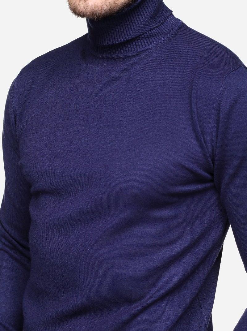 Pull col roulé - Kenzarro Bleu - Kiabi