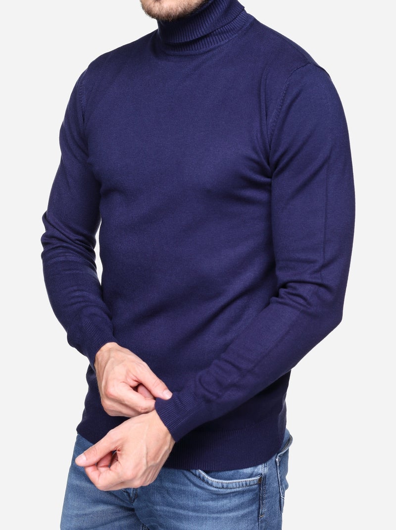 Pull col roulé - Kenzarro Bleu - Kiabi