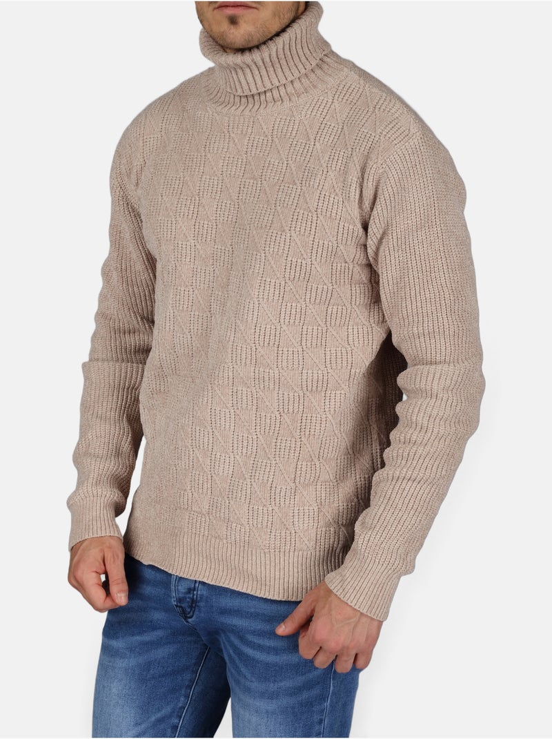 Pull col roulé - Kenzarro Crème - Kiabi