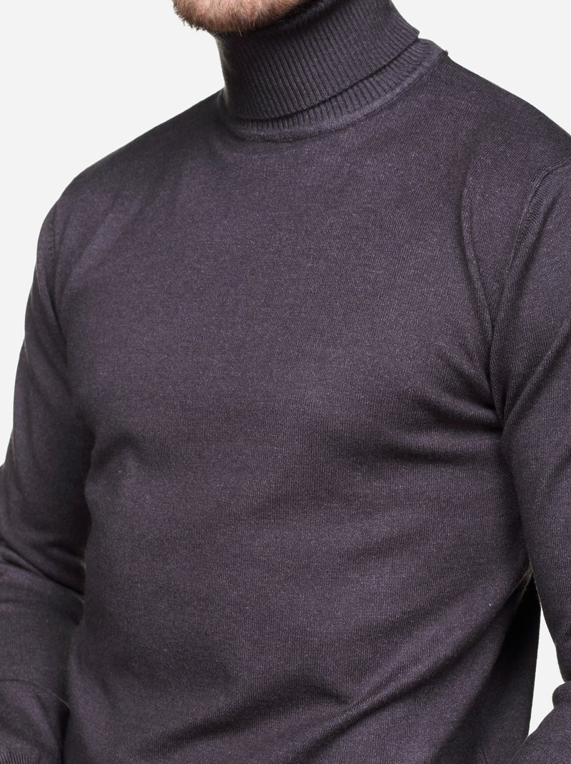 Pull col roulé - Kenzarro Gris foncé - Kiabi
