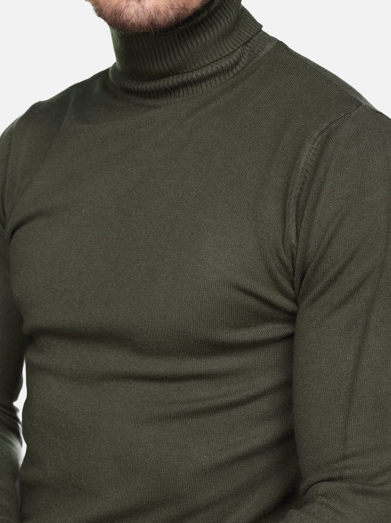 Pull col roulé - Kenzarro Kaki - Kiabi