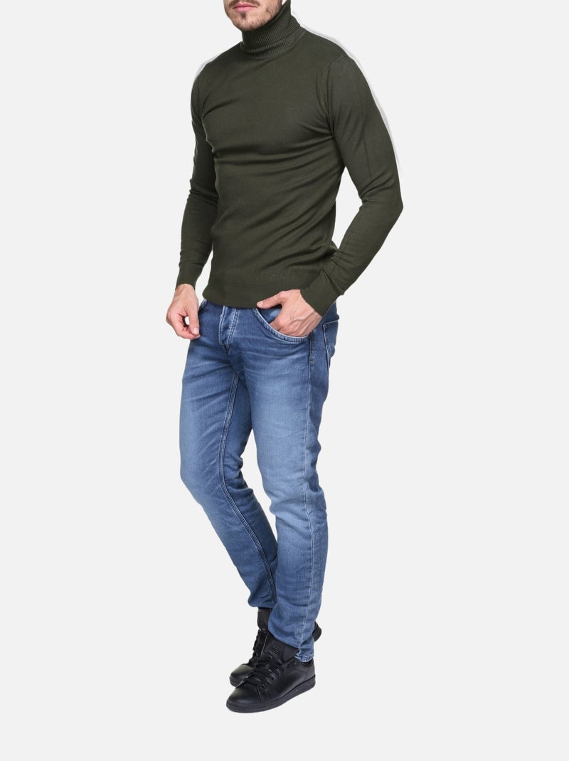 Pull col roulé - Kenzarro Kaki - Kiabi