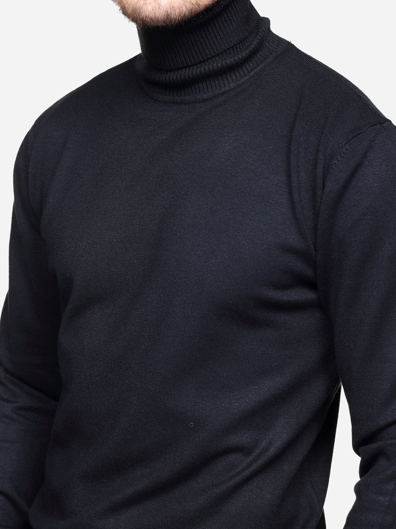 Pull col roulé - Kenzarro Noir - Kiabi