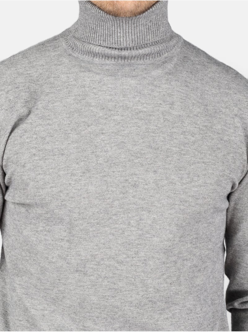 Pull col roulé - Yves Enzo Gris foncé - Kiabi