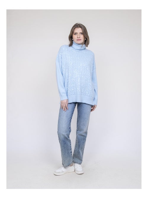 Pull col roulé à sequins karline - Kiabi Pull col roulé à sequins karline - Kiabi