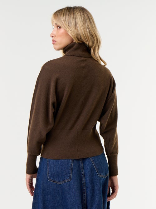 Pull col roulé avec emmanchures chauve-souris - Kiabi