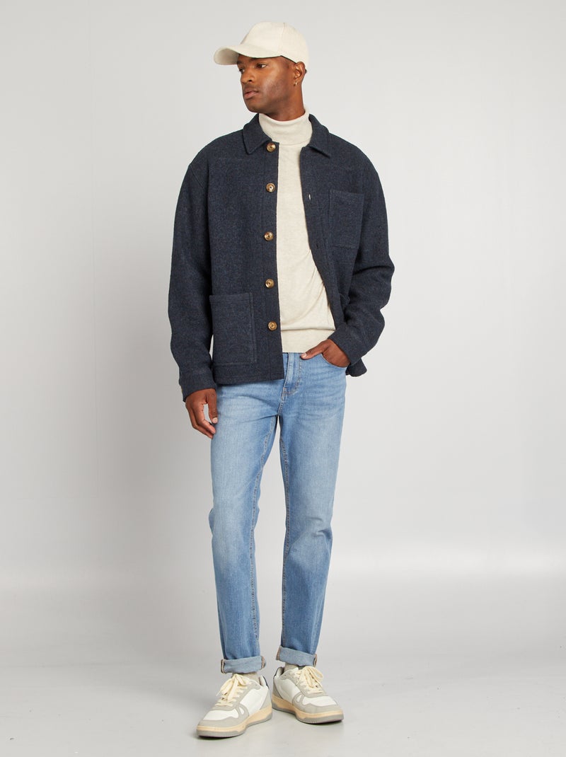 Pull col roulé en maille fine Beige clair - Kiabi