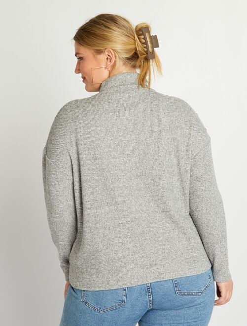 Pull col roule grande taille femme