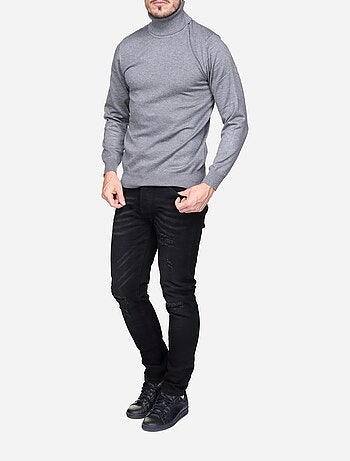 Pull col roulé