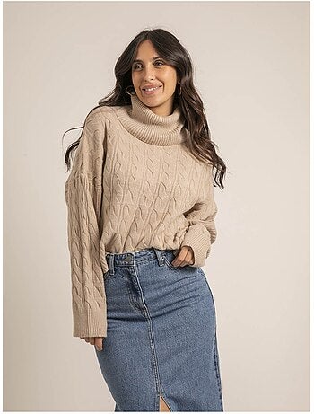 Pull col roulé kalore