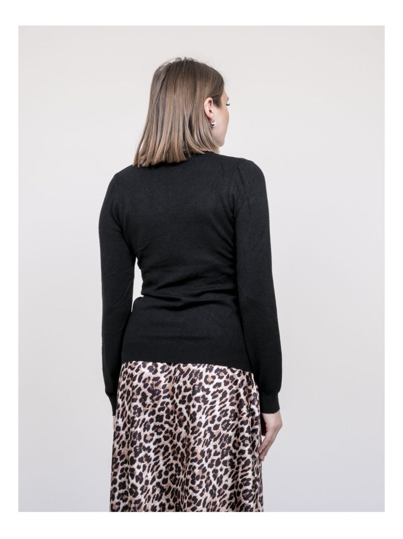 Pull col roulé kantara Noir - Kiabi