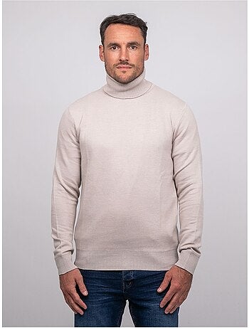 Pull col roulé larlequin