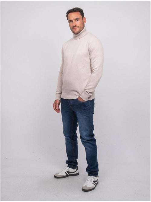 Pull col roulé larlequin - Kiabi
