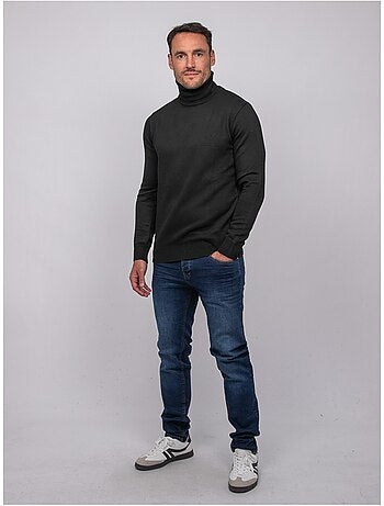 Pull col roulé larlequin