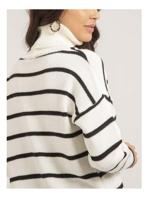 Pull col roulé rayures katlyn - Kiabi Pull col roulé rayures katlyn - Kiabi