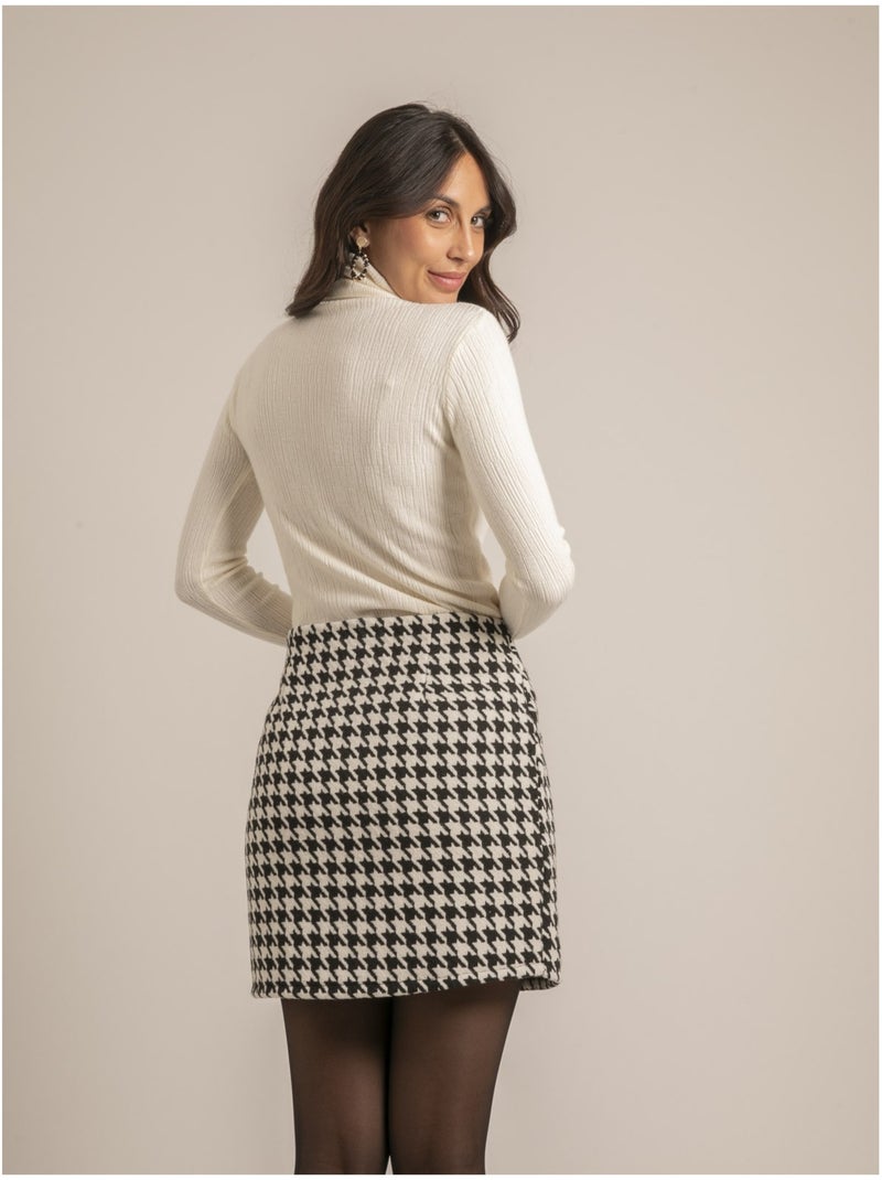 Pull col roulé texturé kilanie Ecru - Kiabi