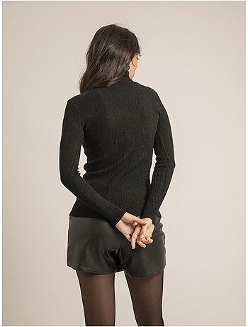 Pull col roulé texturé kilanie