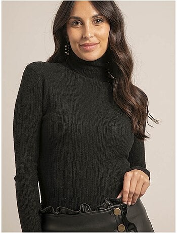 Pull col roulé texturé kilanie