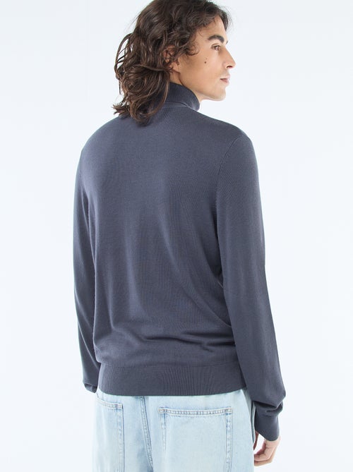 Pull col roulé uni - Kiabi