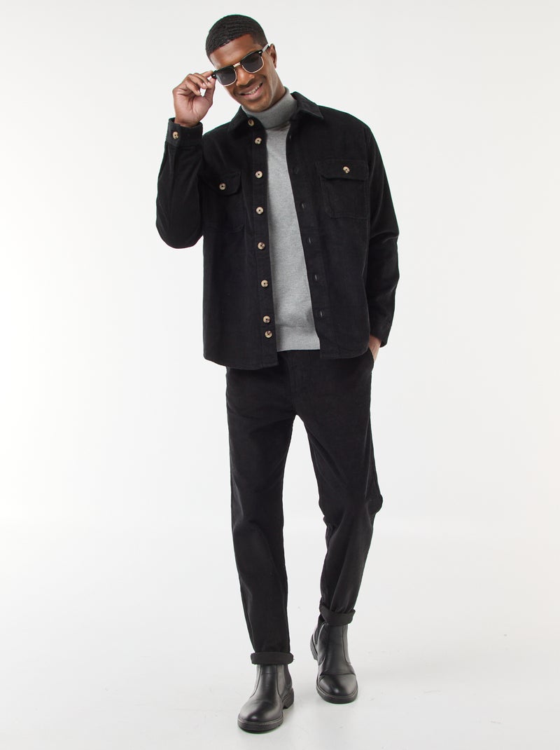 Pull col roulé uni Gris - Kiabi