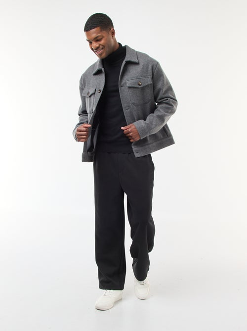 Pull col roulé uni - Kiabi