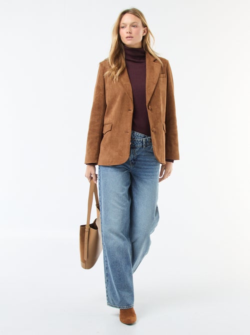 Pull col roulé uni - Kiabi