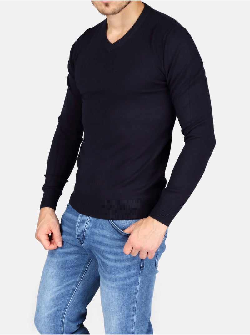 Pull col v - Kenzarro Bleu - Kiabi