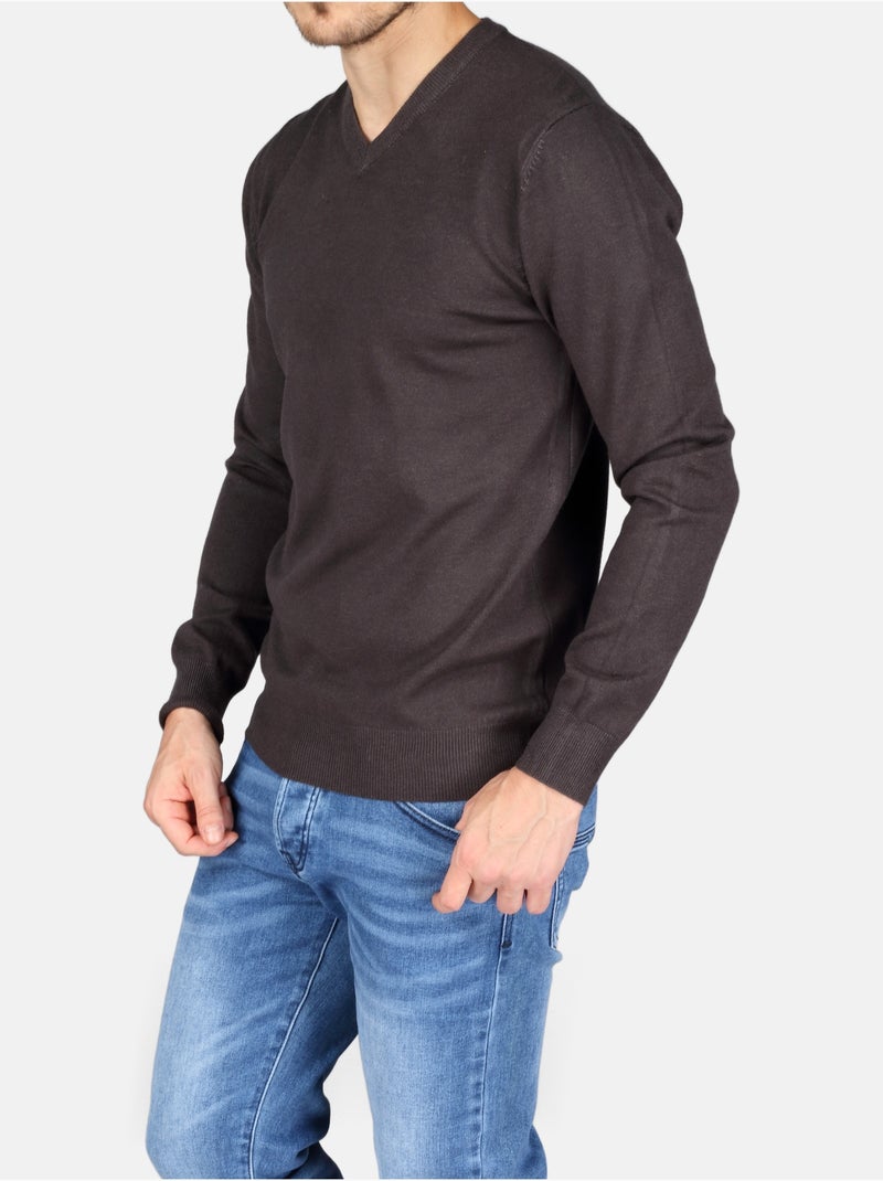 Pull col v - Kenzarro Gris foncé - Kiabi