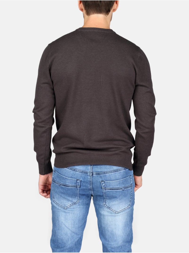 Pull col v - Kenzarro Gris foncé - Kiabi