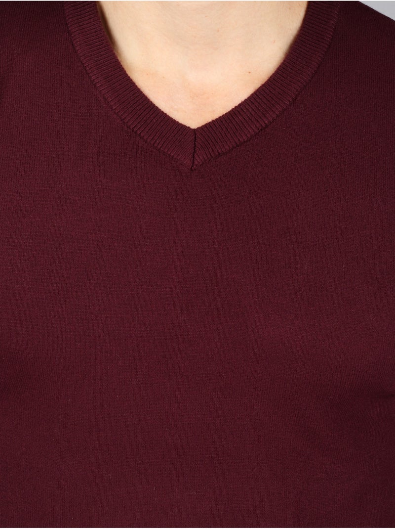 Pull col v - Kenzarro Rouge - Kiabi