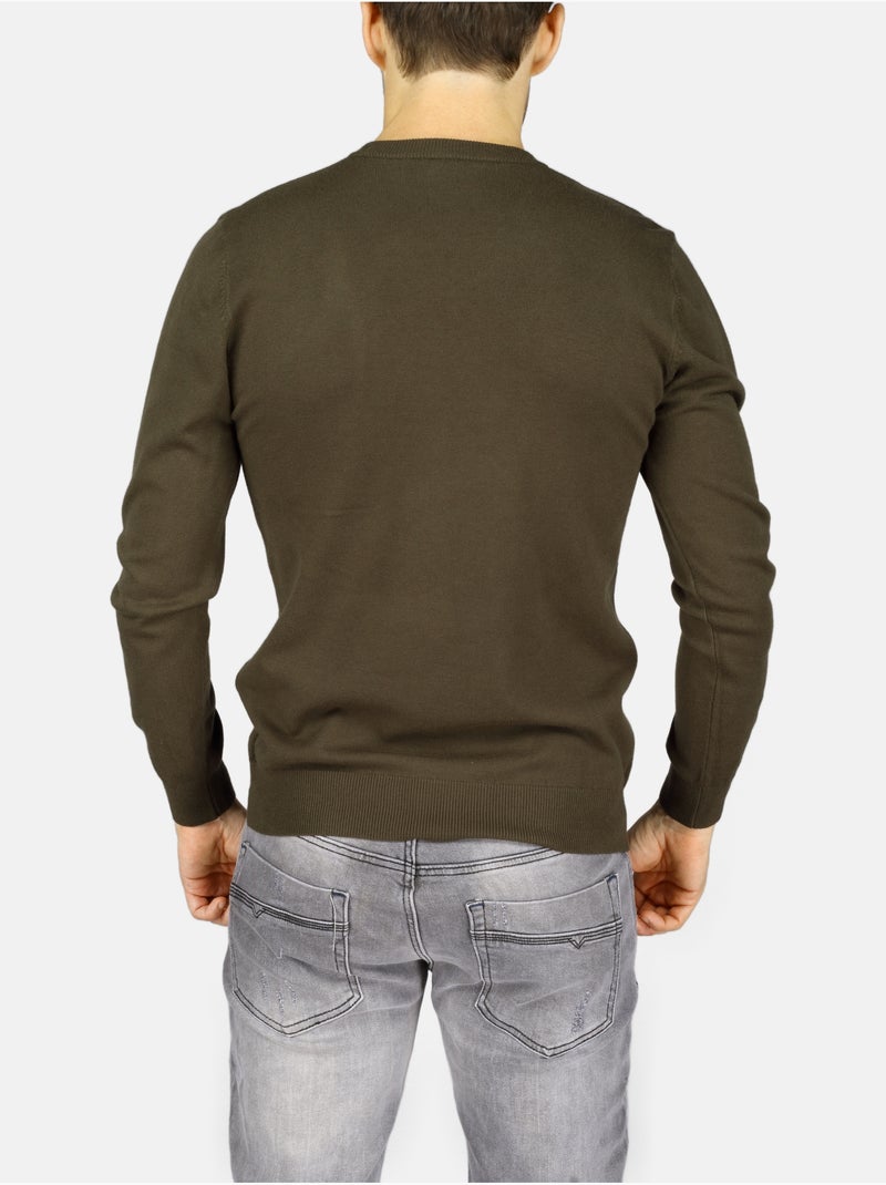 Pull col v - Kenzarro Vert - Kiabi