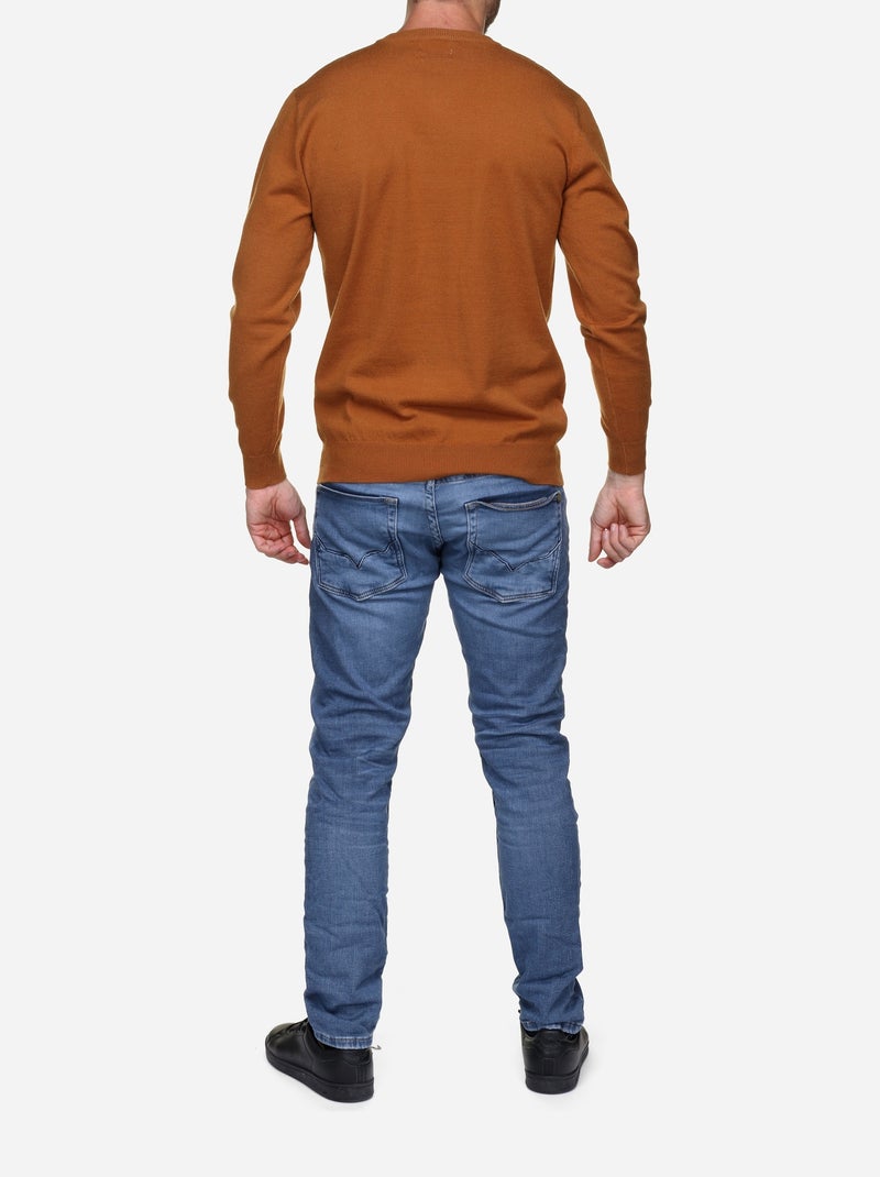 Pull col v - Yves Enzo Camel - Kiabi