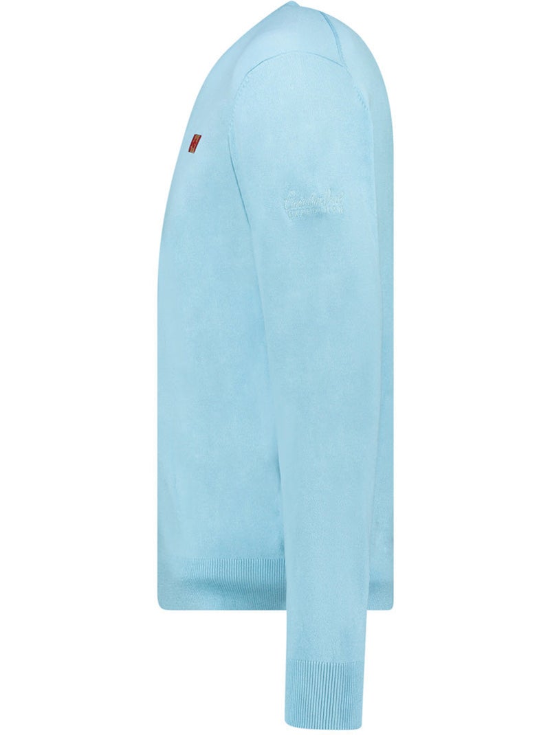 Pull col v felineak – canadian peak Bleu ciel - Kiabi