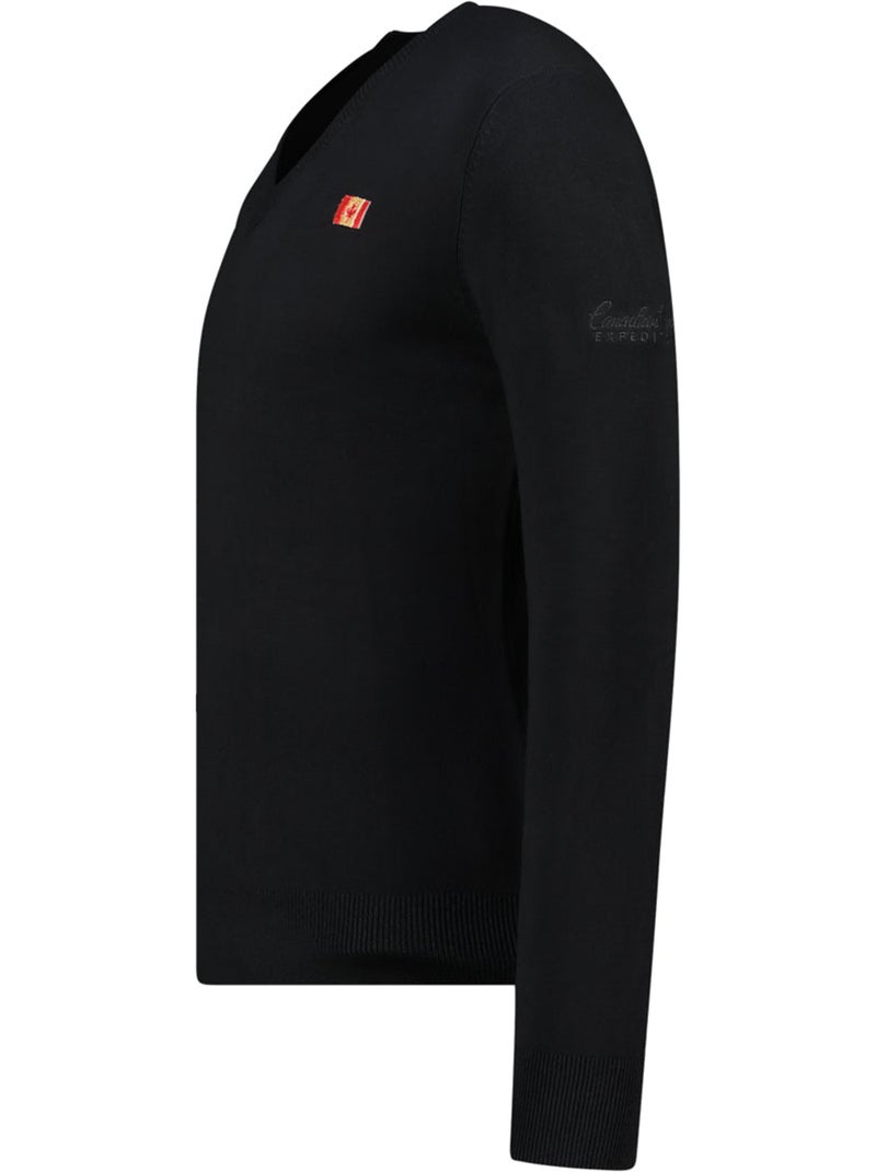 Pull col v felineak – canadian peak Noir - Kiabi