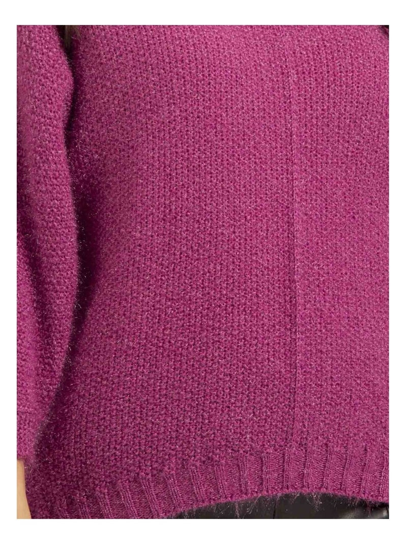 Pull col v kafia Violet - Kiabi
