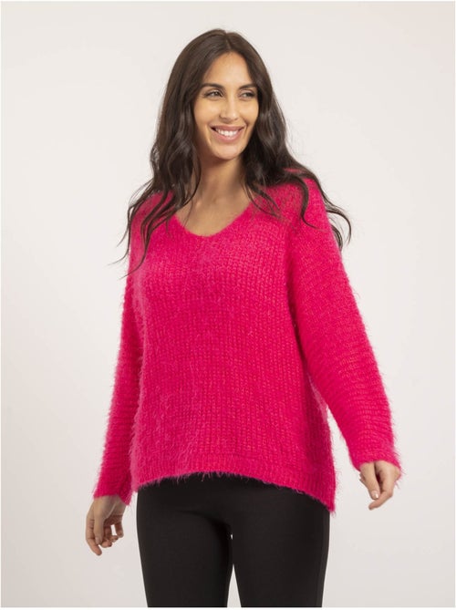 Pull col v maille chenille kristina - Kiabi Pull col v maille chenille kristina - Kiabi
