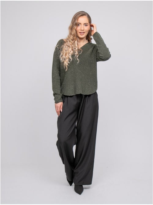 Pull col v maille fil brillant kassiane - Kiabi Pull col v maille fil brillant kassiane - Kiabi
