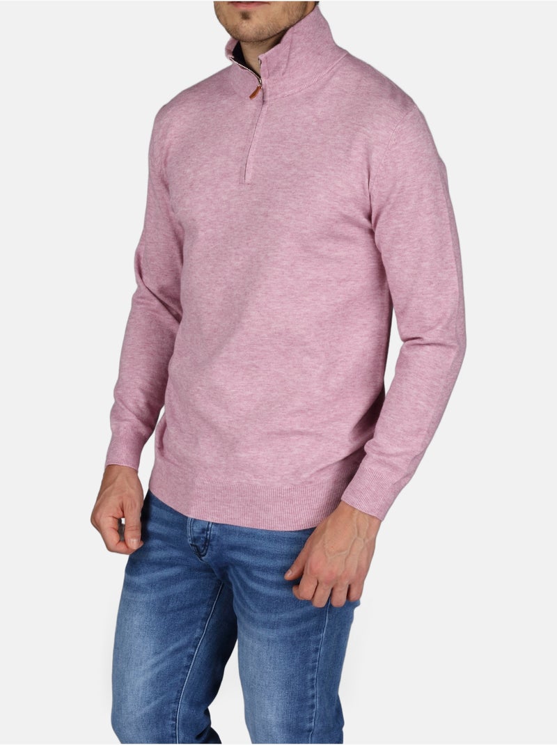 Pull col zippé - Yves Enzo Rose - Kiabi