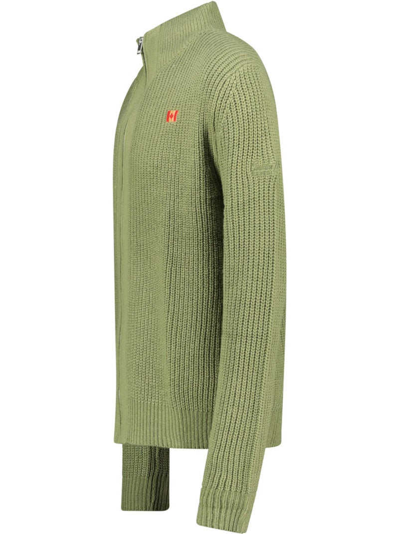 Pull col zippé flexibleak – canadian peak Vert olive - Kiabi