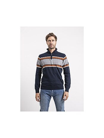 Pull col zippé logonal