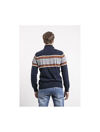 Pull col zippé logonal