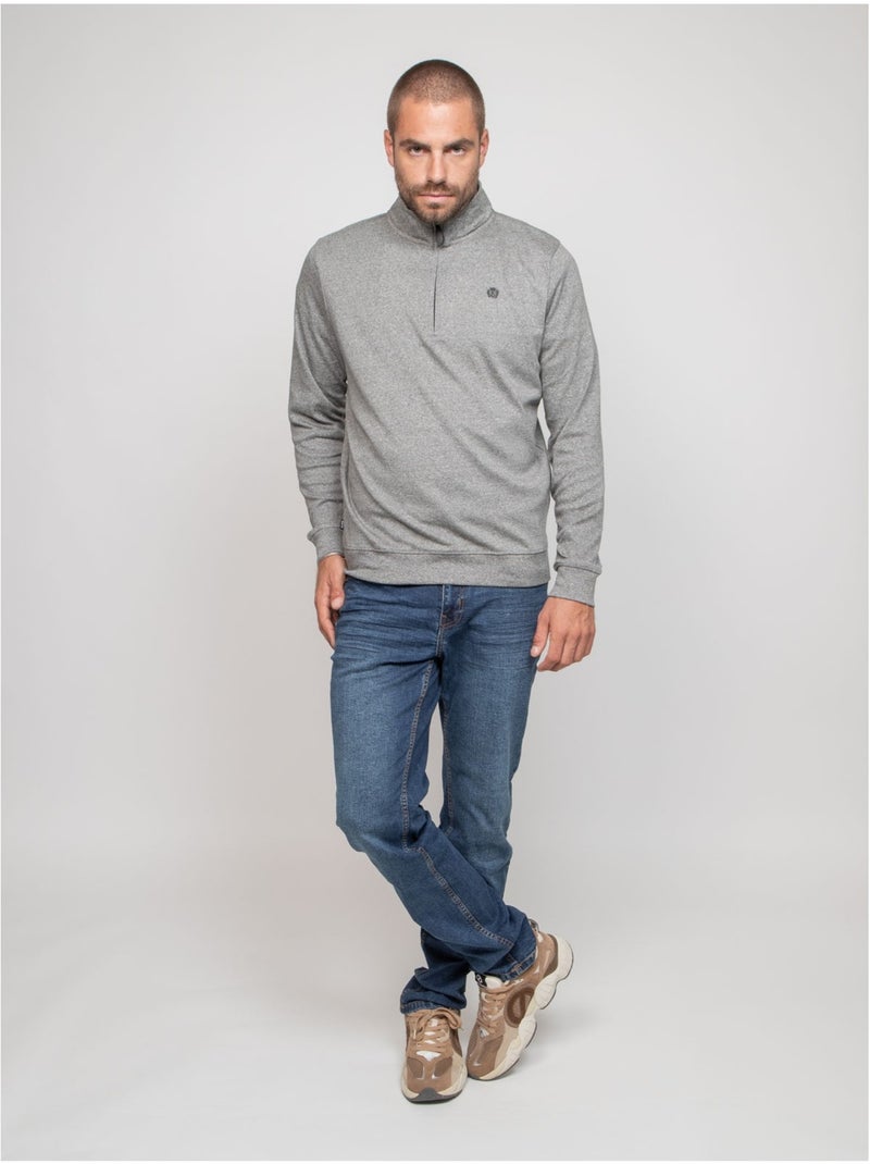 Pull col zippé wiprimo Noir - Kiabi