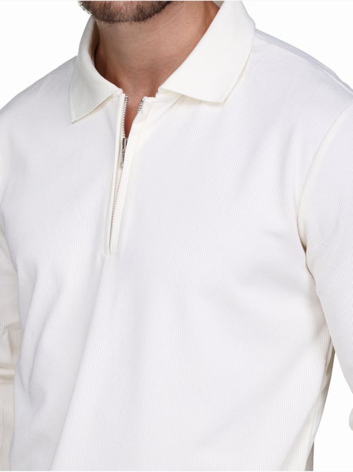 Pull colo polo zippé - Kiabi Pull colo polo zippé - Kiabi